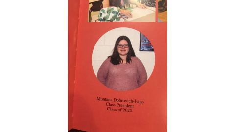 Montana Dobrovich-Fago had requested a quote from Trump be printed under her yearbook photo.