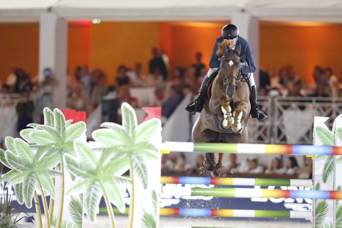 Simon Delestre on Hermes Ryan at the Cannes leg of the Longines Global Champions Tour. 