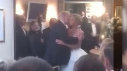 trump wedding crash kiss bride