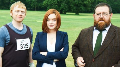 Rupert Grint, Lindsay Lohan and Nick Frost star in season 2 of "Sick Note." 