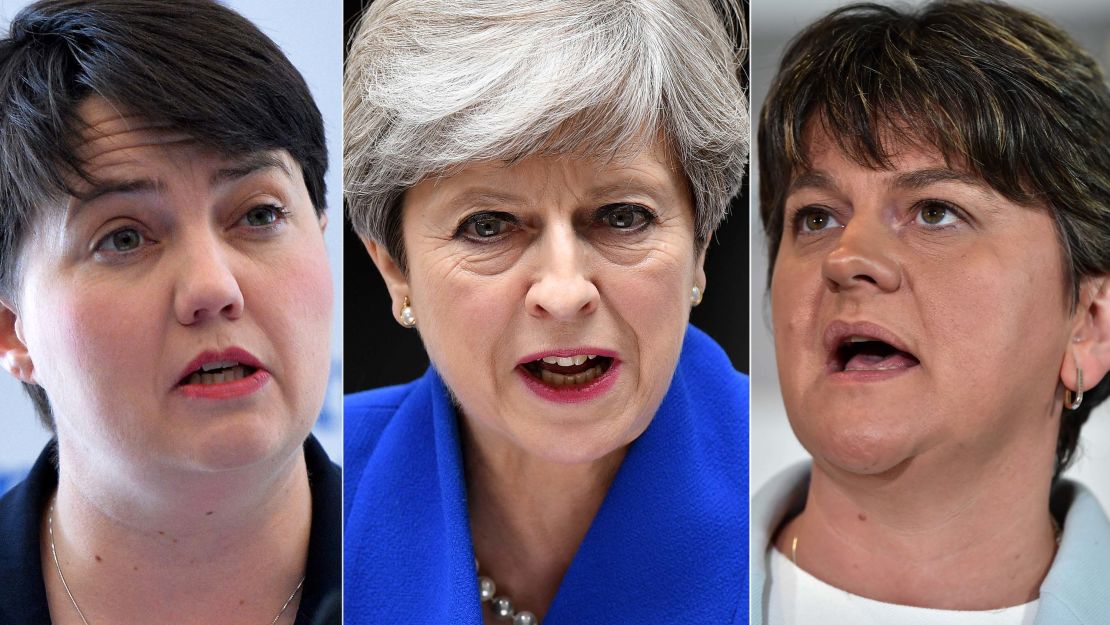 From left: Ruth Davidson, Theresa May and Arlene Foster.