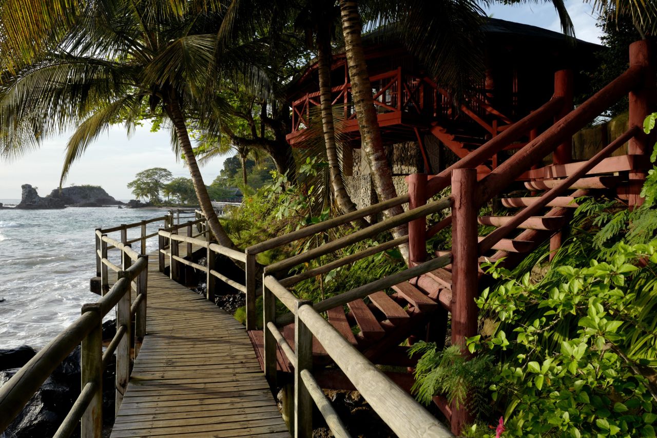 <strong>Bom Bom, Príncipe Island: </strong>Bom Bom Resort comprises just 19 bungalows on the beach, surrounded by tropical forest. World-class scuba diving, hiking in UNESCO Biosphere reserves and wildlife spotting are on the agenda.