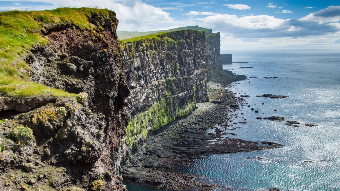 <strong>The Látrabjarg cliffs</strong> -- On the westernmost tip of Iceland is a 14-kilometer stretch of sea cliffs which are home to millions of birds including puffins, gannets, guillemots and razorbills. It's one of the world's most spectacular sea-bird cliffs and offers myriad photo opportunities.