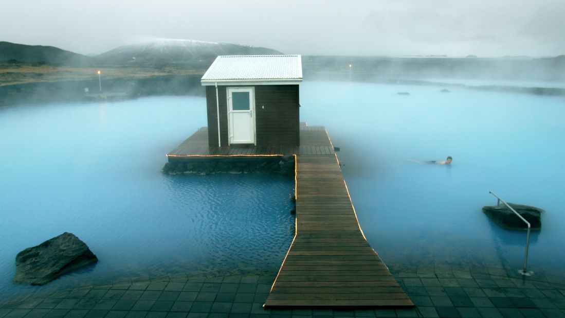 <strong>The Mývatn Nature Baths</strong> -- The man-made lagoon in the Lake Mývatn geothermal area in northeast Iceland features hot, mineral-rich water perfect for bathing. Similar to the Blue Lagoon but with its own unique atmosphere.