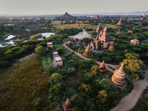 The Bagan Temple Marathon winds through more than 2,000 mesmerizing Buddhist temples in Myanmar, on the banks of the Irrawaddy River.  
