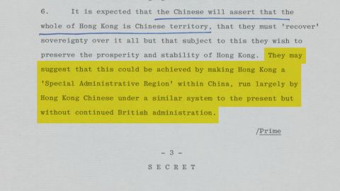 As early as 1982, establishing Hong Kong as a Chinese 'Special Administrative Region,' as it is today, was being discussed. Original image altered for clarity. 