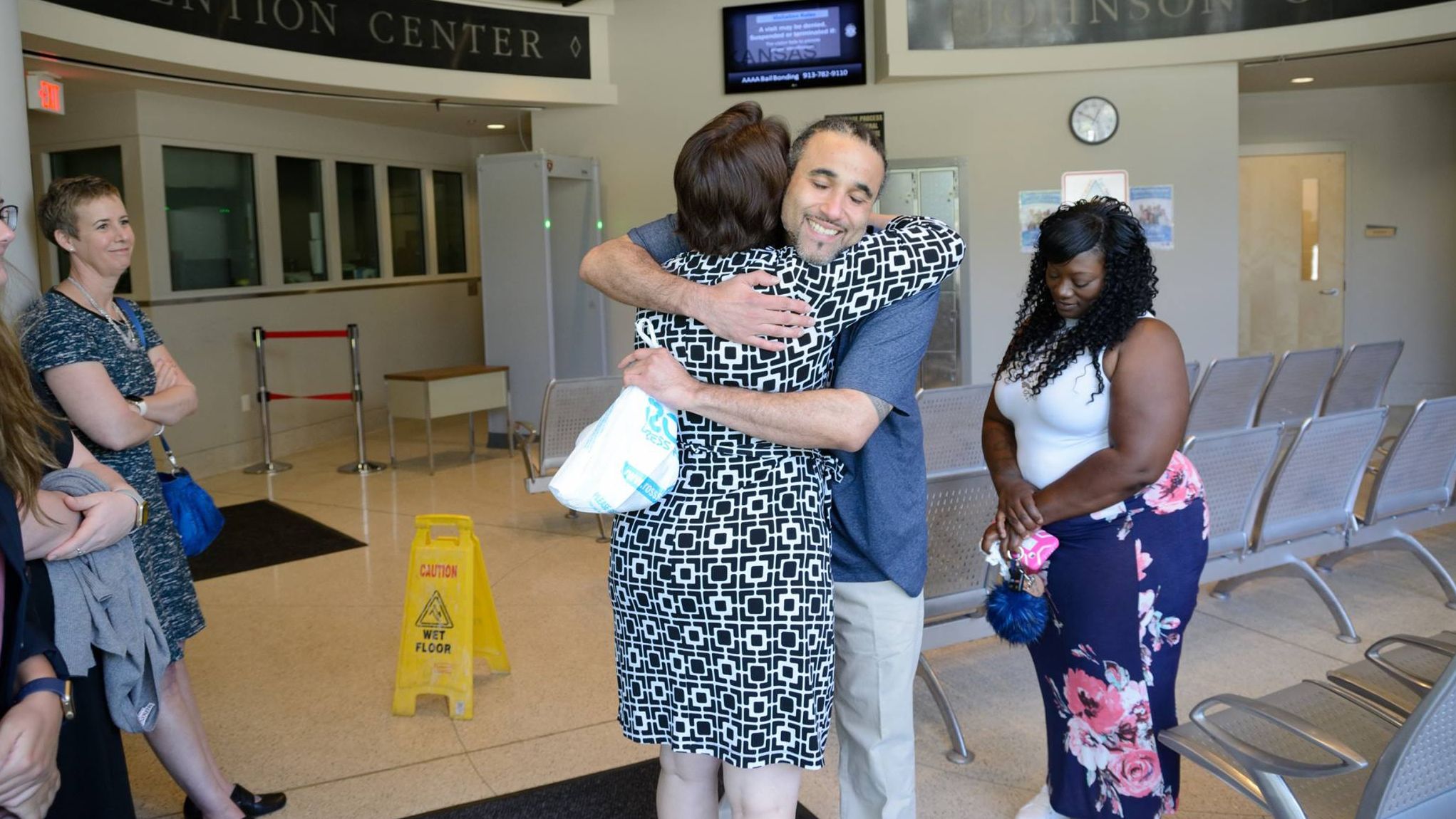 Richard Jones reunites with loved ones after he is released from prison.