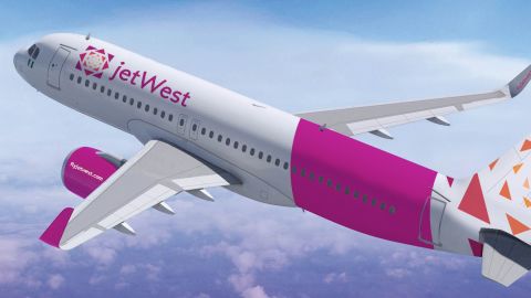A rendering of a jetWest plane.
