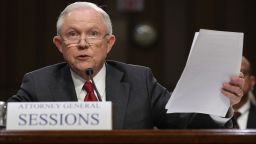 U.S. Attorney General Jeff Sessions testifies before the Senate Intelligence Committee on Capitol Hill June 13, 2017 in Washington, DC. Sessions recused himself from the Russia investigation and he was later discovered to have had contact with the Russian ambassador last year despite testifying to the contrary during his confirmation hearing.  