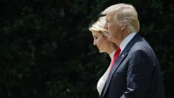 President Donald Trump walks with his daughter Ivanka Trump from the Oval Office the White House in Washington, Tuesday, June 13, 2017, before boarding Marine One helicopter for a quick trip to nearby Andrews Air Force Base, Md. They are traveling to Milwaukee, Wis., to meet with people dealing with health care.