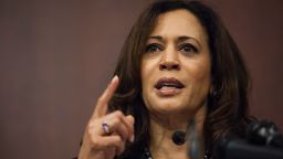Sen. Kamala Harris (D-CA) speaks during a news conference on Capitol Hill on March 28, 2017 in Washington, D.C.