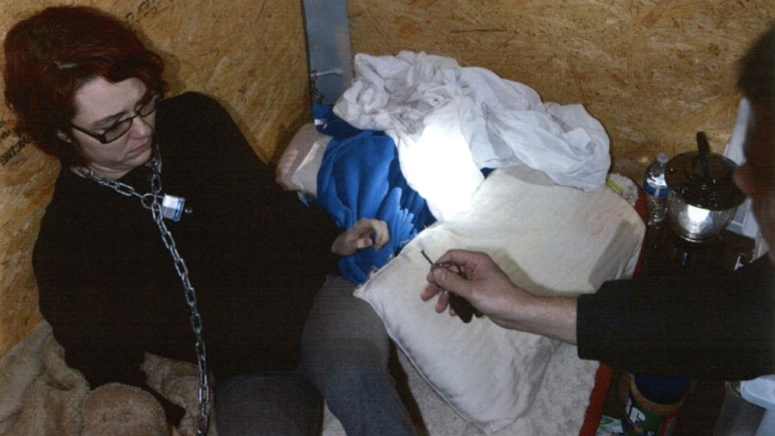 Kidnapping victim Kala Brown was chained and kept in a makeshift bedroom in a shipping container.