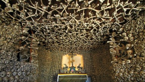 Skull Chapel in Czermna houses a macabre collection of 3,000 skulls and bones that belonged to the victims of wars and diseases. 