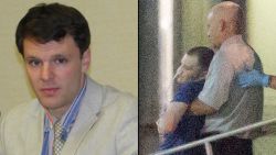 An American college student detained for two months in North Korea gave an emotional press conference Monday. 

June 13, 2017; Cincinnati, OH, USA; Otto Warmbier, a 22-year-old college student detained and imprisoned in North Korea is carried off of an airplane at Lunken Airport in Cincinnati. Warmbier has reportedly been in a coma for the past 15 months. Mandatory credit: Sam Greene/The Enquirer via USA TODAY NETWORK  *** Please Use Credit from Credit Field **