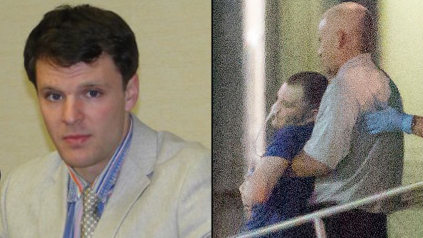 An American college student detained for two months in North Korea gave an emotional press conference Monday. 

June 13, 2017; Cincinnati, OH, USA; Otto Warmbier, a 22-year-old college student detained and imprisoned in North Korea is carried off of an airplane at Lunken Airport in Cincinnati. Warmbier has reportedly been in a coma for the past 15 months. Mandatory credit: Sam Greene/The Enquirer via USA TODAY NETWORK  *** Please Use Credit from Credit Field **
