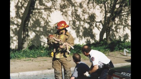 Just after 9 a.m. on April 19, 1995, a massive fertilizer bomb packed into a rental truck exploded outside Oklahoma City's Alfred P. Murrah Federal Building, <a href="http://www.cnn.com/2013/09/18/us/oklahoma-city-bombing-fast-facts/index.html">killing 168 people and injuring more than 500</a>. This photo captured firefighter Chris Fields holding 1-year-old Angel Baylee Almon, who was thrown from the building by the blast. Almon celebrated her 1st birthday the day before the bombing, but later died from her injuries.