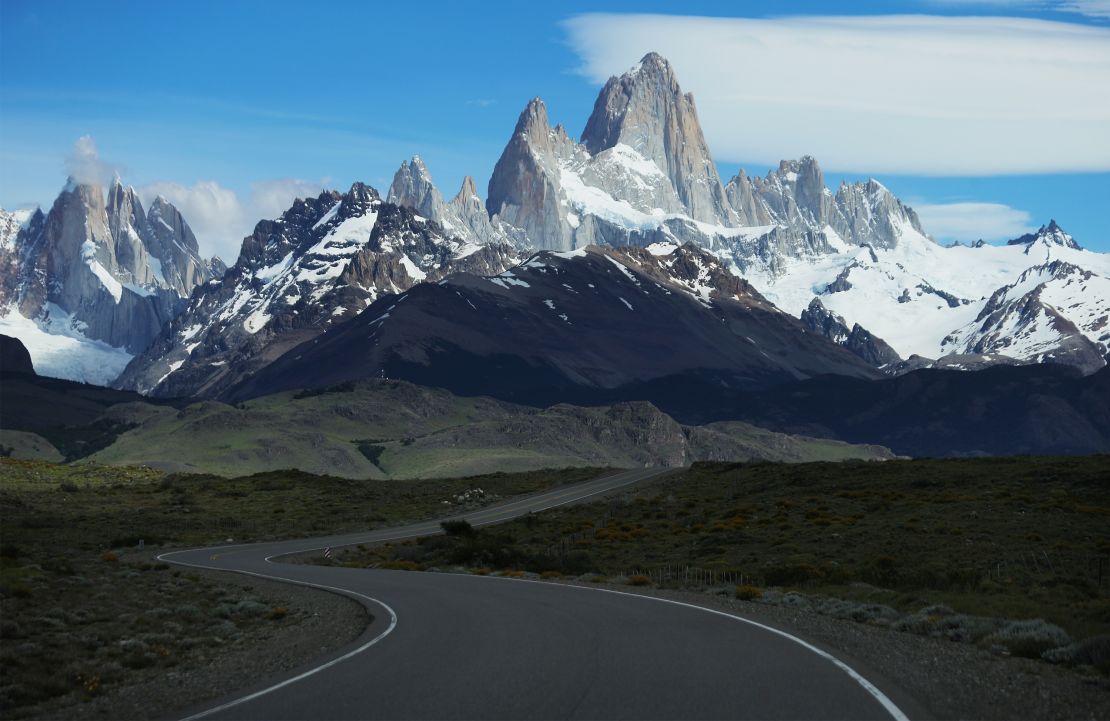 Argentina's Mount Fitz Roy tops out at 11,073 feet.