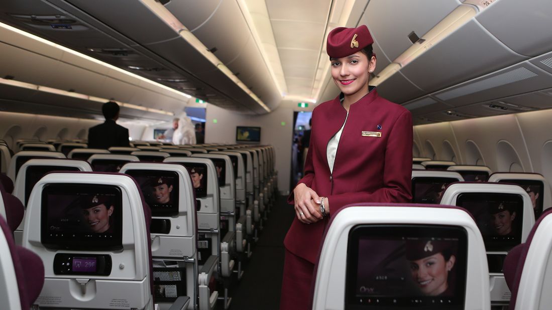 <strong>1. Qatar Airways:</strong> Qatar may have lost its crown in 2018 as the <a href="https://cnn.com/travel/article/worlds-best-airlines-2018/index.html">world's best airline</a>, but it still leads the way when it comes to inflight tech. 