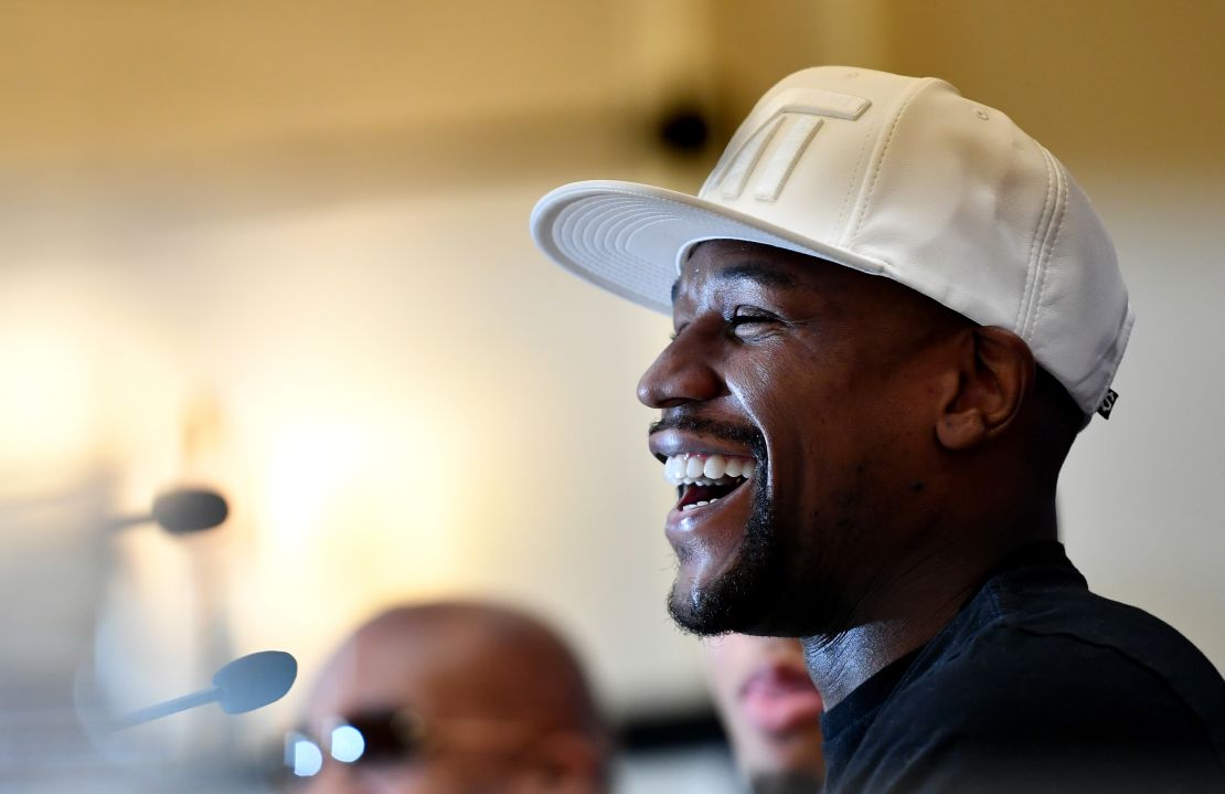 Floyd Mayweather Jr. is pictured at the Savoy Hotel in London earlier this year.