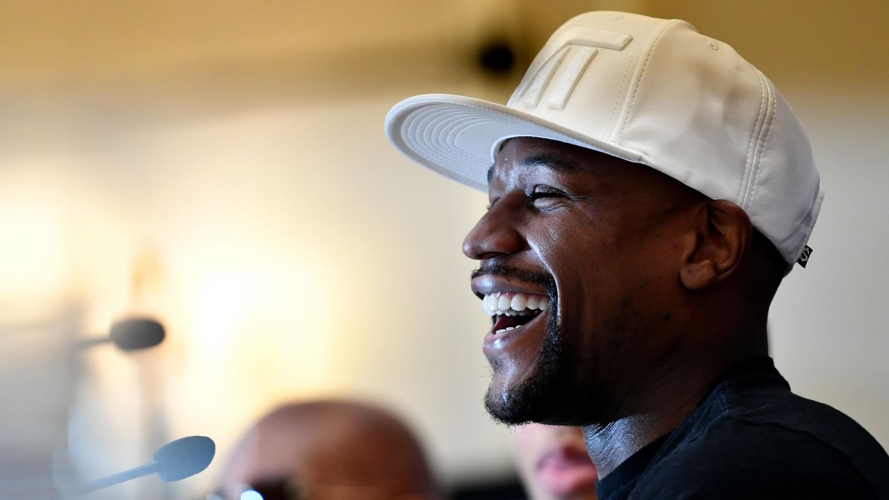 Floyd Mayweather Jr. is pictured at the Savoy Hotel in London earlier this year.