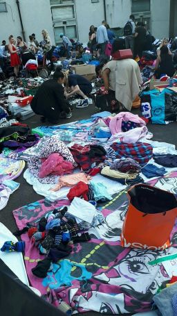 The center was inundated with donations.