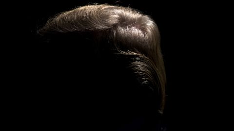 The hair of US President Donald Trump is seen during a White House news conference on Friday, June 9. <a href="http://www.cnn.com/2017/06/08/world/gallery/week-in-photos-0609/index.html" target="_blank">See last week in 29 photos</a>
