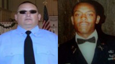 Sgts. Christopher Monica (left) and Curtis Billue