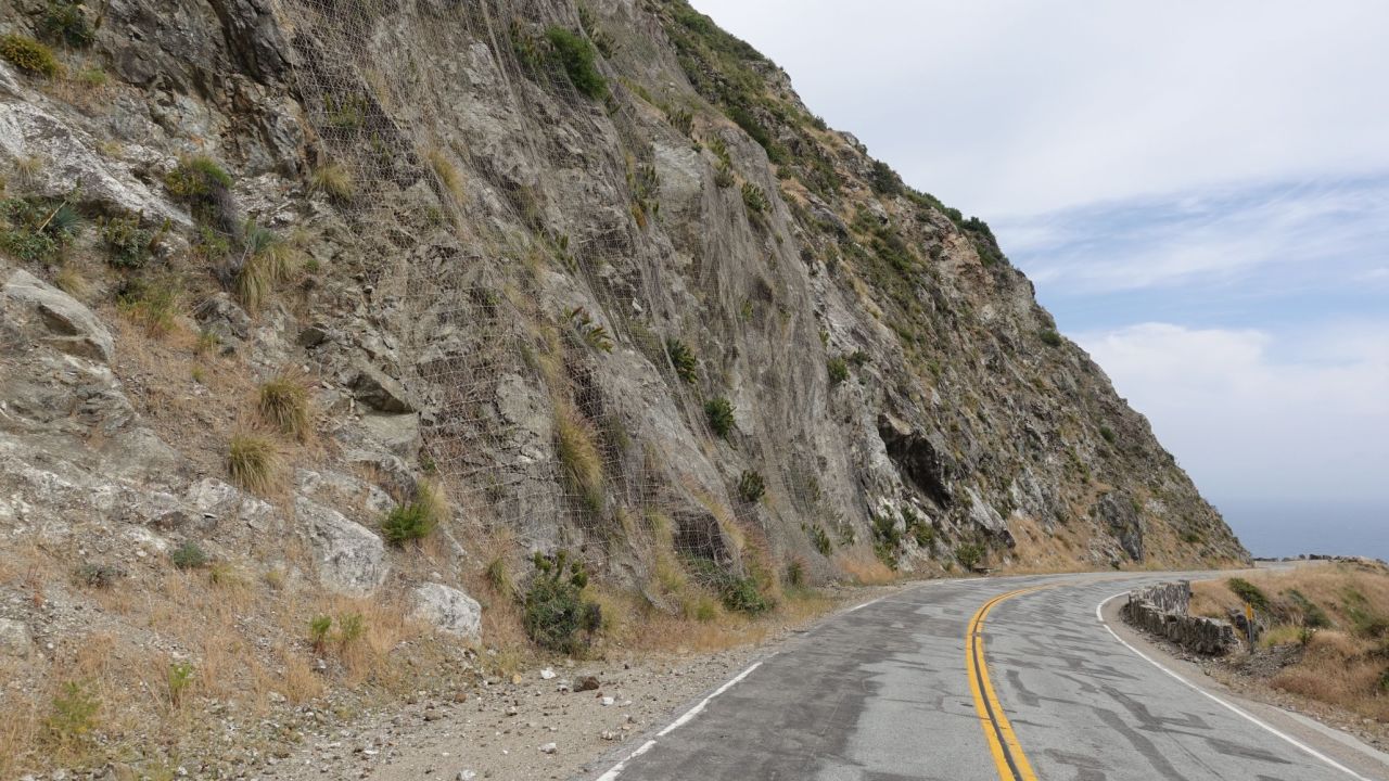 The road appears to go on forever, but this section is cut off and bereft of the horde of summer tourists.