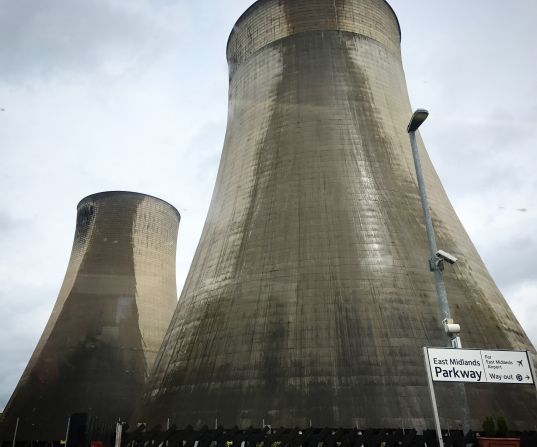 <strong>The couple visiting every British station </strong>-- Other British train stations are photogenic in a different way -- such as East Midlands Parkway station, situated next to a coal-fired power station, Ratcliffe-On-Soar.