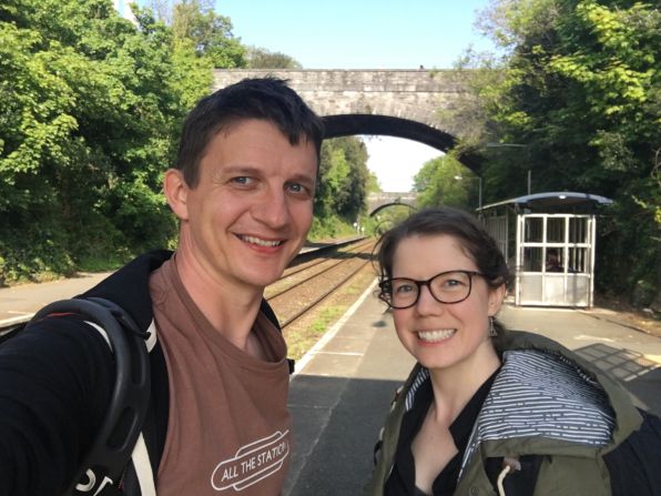 <strong>The couple visiting every British station </strong>-- Brits Geoff Marshall and Vicki Pipe are on a quest to visit every train station in the UK, celebrating the idiosyncrasies of British rail travel along the way.