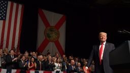 President Donald Trump speaks in Miami on June 16, 2017.