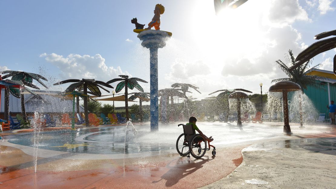 Attendance at Morgan's water park is always limited to half of capacity to ensure that no one gets overwhelmed. 