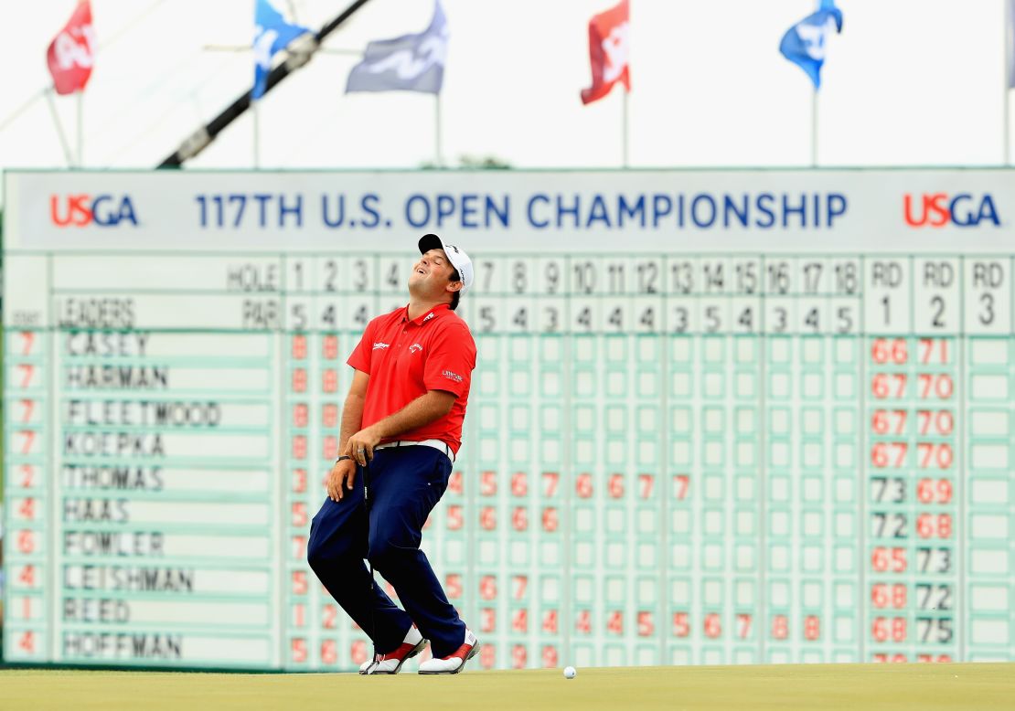 Patrick Reed, dubbed "Captain America" for his inspirational Ryder Cup performances, missed a putt on the last for a 64 but finished tied seventh at eight under for the tournament.  