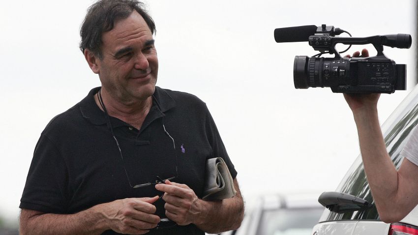 US filmaker Oliver Stone walks in Apiay Military Base in Villavicencio, Meta department, Colombia. Stone will go with the foreign envoys to pick up three hostages, including a toddler, kidnapped by the Revolutionary Armed Foreces of Colombia (FARC) leftist guerrilla. He is also planning to make a movie of the Latin American situation. AFP PHOTO/Mauricio DUE-AS (Photo credit should read MAURICIO DUENAS/AFP/Getty Images)