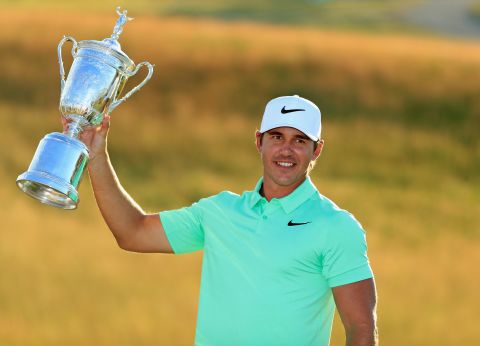 Powerful Floridian Brooks Koepka won his maiden major title with victory in the 2017 US Open at Erin Hills.