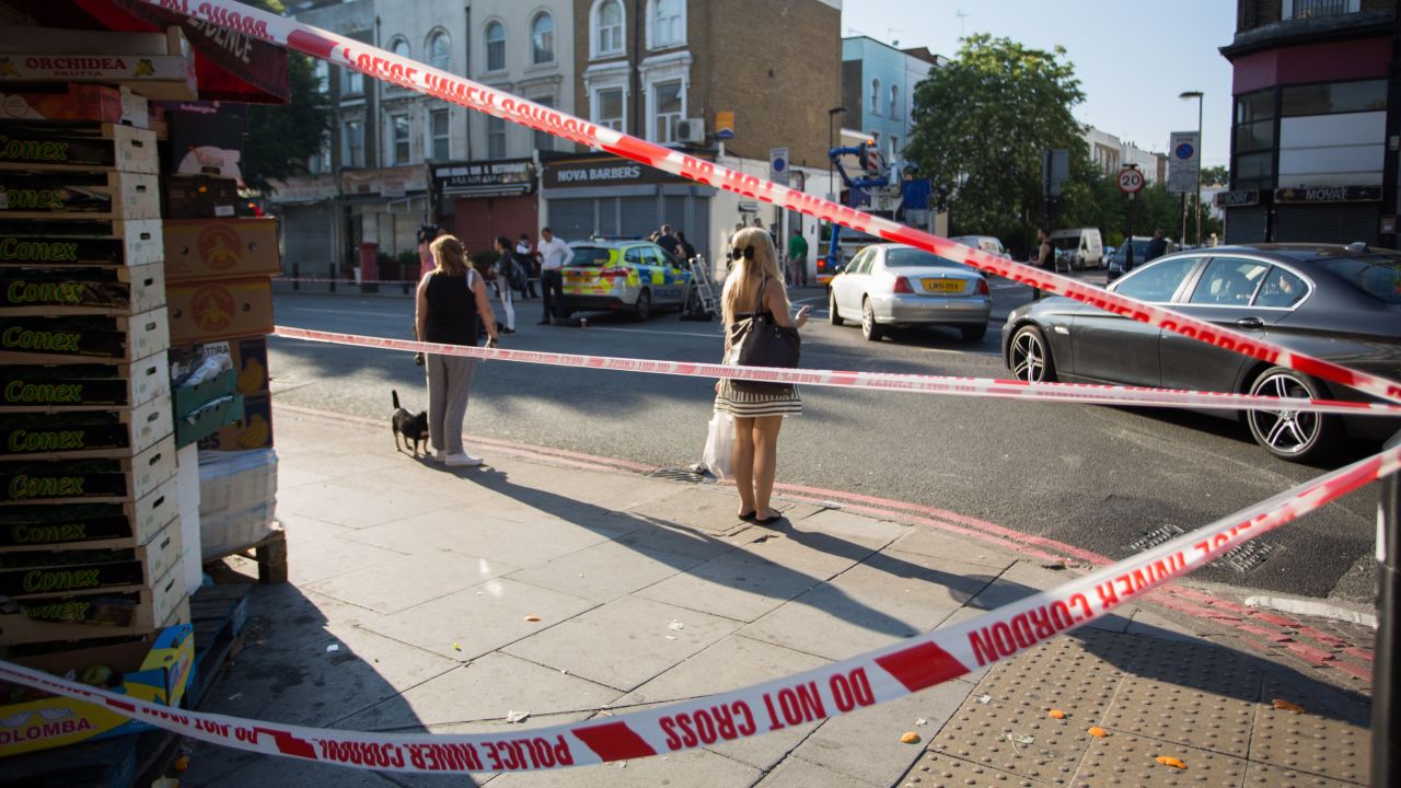 Police cordoned off the scene on Monday.