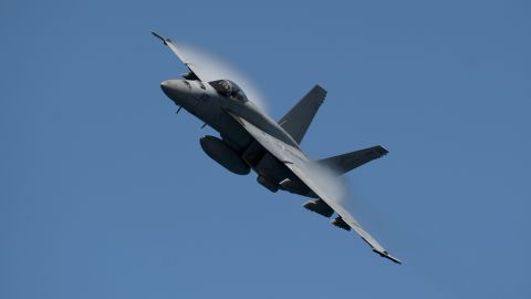 An F/A-18E Super Hornet flies in 2011.