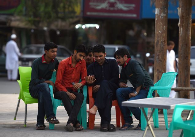 Fans were engrossed and in Islamabad, young fans took in the action on their smart phones. 