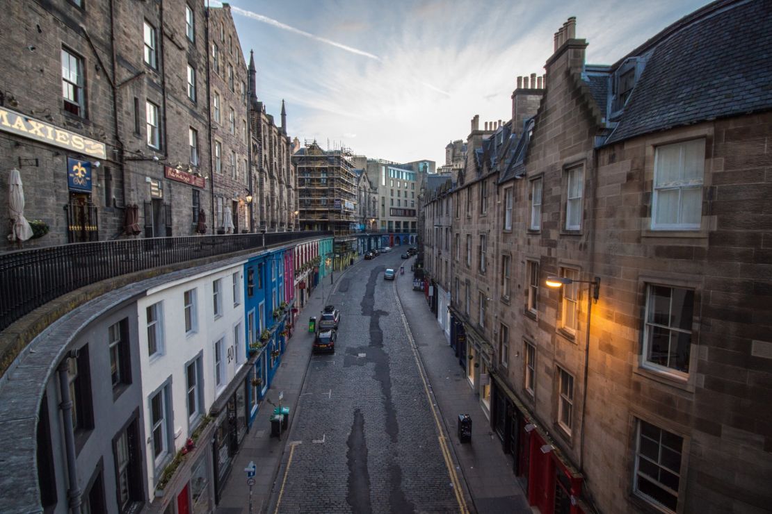 At sunrise, the street looks truly magical.