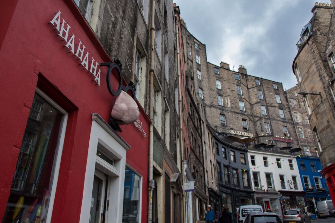 The curving Victoria Street with its colorful shops is said to be the inspiration for Diagon Alley.