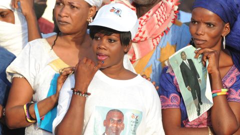 Supporters of Abeid's run for president, in Nouackchott, June 2014.