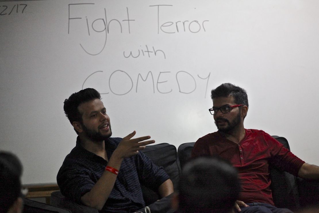 East India Comedy members Kunal Rao and Sapan Verma at a workshop hosted by the US State Department.