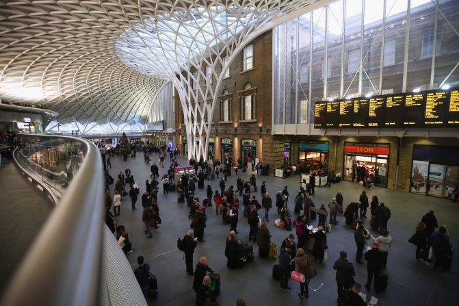 <strong>The couple visiting every British station --</strong> Pipe lists iconic station London's King's Cross (pictured here) as one of her favorites, but the journey has lead her to appreciate smaller stations."They are so important to the local people who use them," she says.