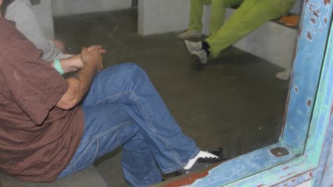 Orange County Jail holding cells. Inmates await transfer to ICE custody in the early morning.