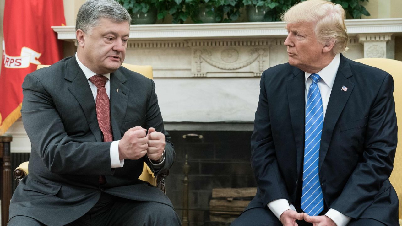 Ukrainian President Petro Poroshenko meets with US President Donald Trump at the White House in June.