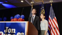 Jon Ossoff speaks to his guests at his election party on June 20th, 2017.
