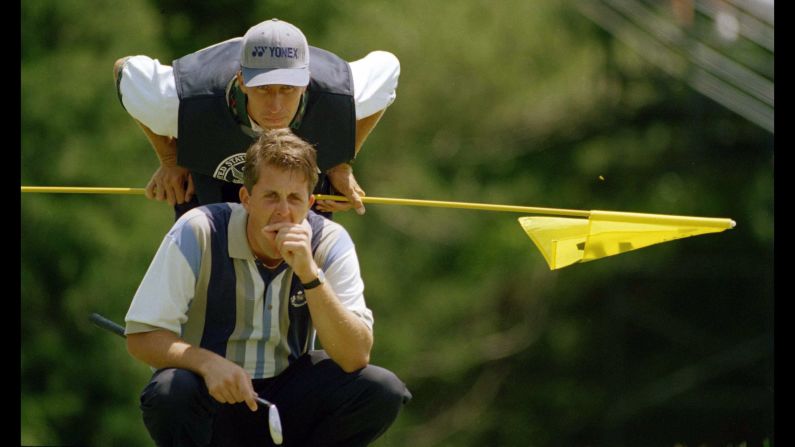 Veteran US golfer Phil Mickelson and his long-time caddie Jim "Bones" Mackay announced their split after 25 years together. The pair -- pictured here at the 1995 US Open -- won five majors together.