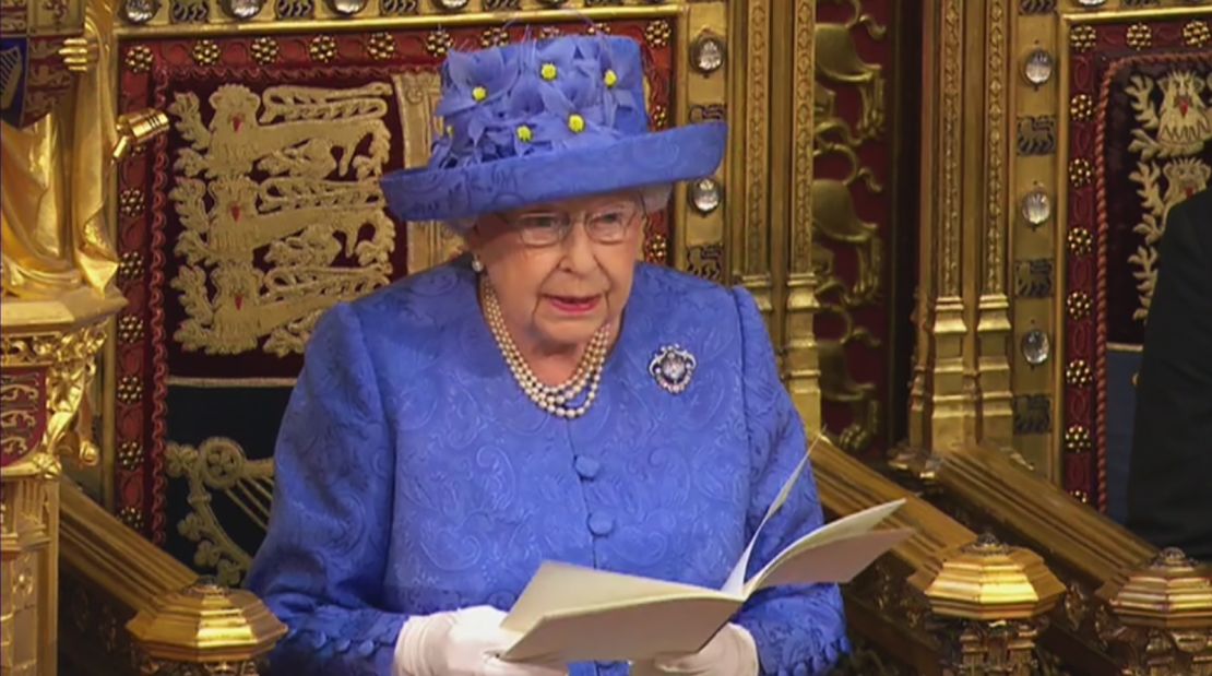 The Queen opening a new session of Parliament on Wednesday.
