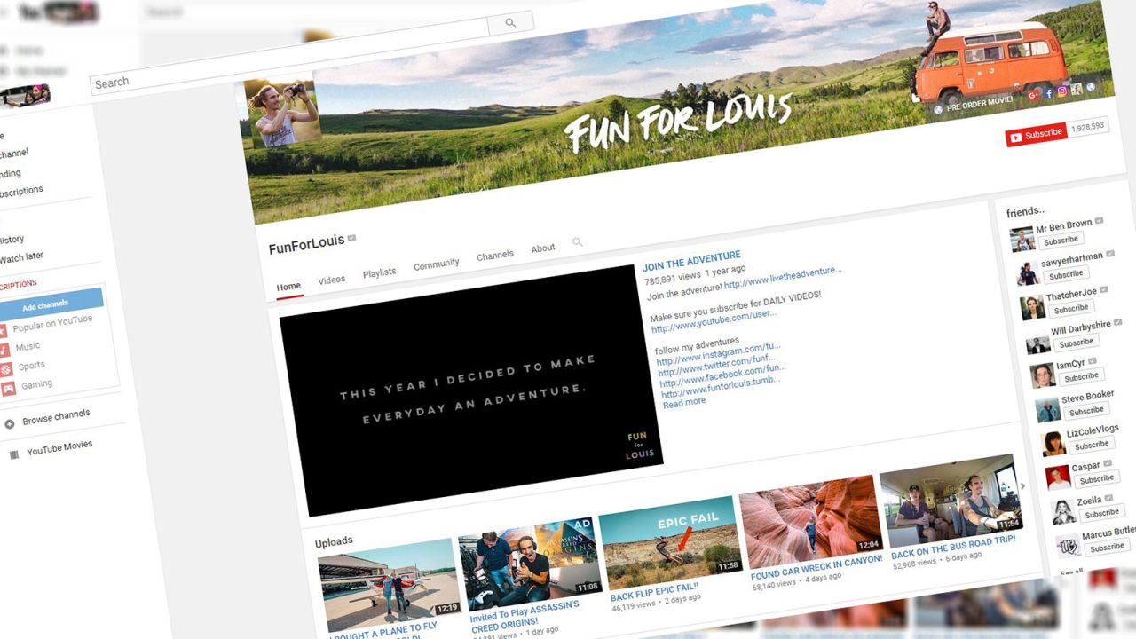 <strong>Forbes' top 10 travel influencers: </strong>Number seven is British-born Louis Cole who chronicles his travels on his YouTube channel "Fun for Louis."