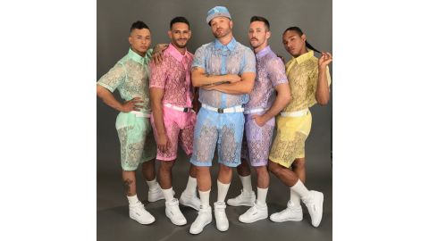 This is an advanced, double black diamond male shorts look. Amateurs should not attempt.
